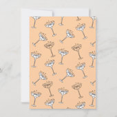 Doodle Sketch Funky Champagne Wedding Einladung (Rückseite)