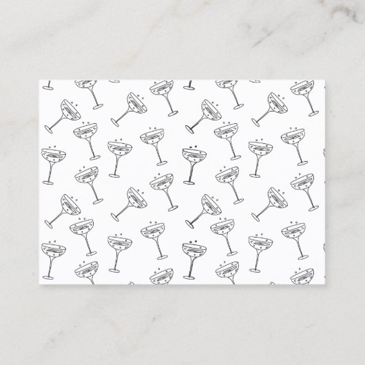 Doodle Sketch Funky Liebesvögel Hochzeitsringe UAW Visitenkarte (Rückseite)