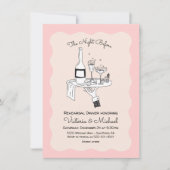 Doodle Sketch Funky Probe Dinner Einladung (Vorderseite)