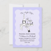 Doodle Sketch Funky Probe Dinner Einladung (Vorderseite)