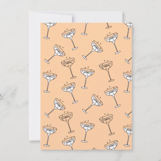 Doodle Sketch Funky Save the Date Arch Einladung (Rückseite)