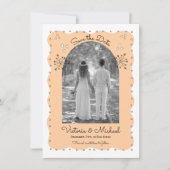 Doodle Sketch Funky Save the Date Arch Einladung (Vorderseite)