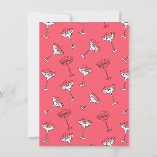 Doodle Sketch Funky Wavy Edge Wedding Cake Einladung (Rückseite)