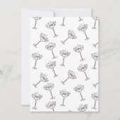 Doodle Sketch Funky Wedding Cake Einladung (Rückseite)