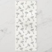 Doodle Sketch Funky Wedding Menu Menükarte (Rückseite)