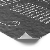 Doodle Sketch handgezeichnete Stühle Sitzplan Poster (Ecke)