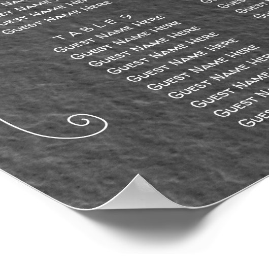 Doodle Sketch handgezeichnete Stühle Sitzplan Poster (Ecke)