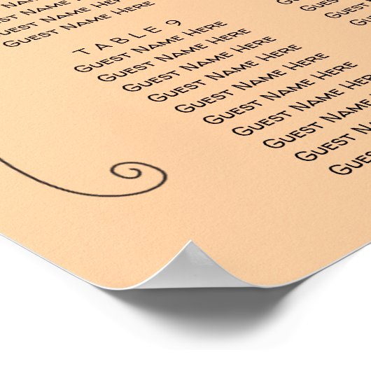 Doodle Sketch handgezeichnete Stühle Sitzplan Poster (Ecke)