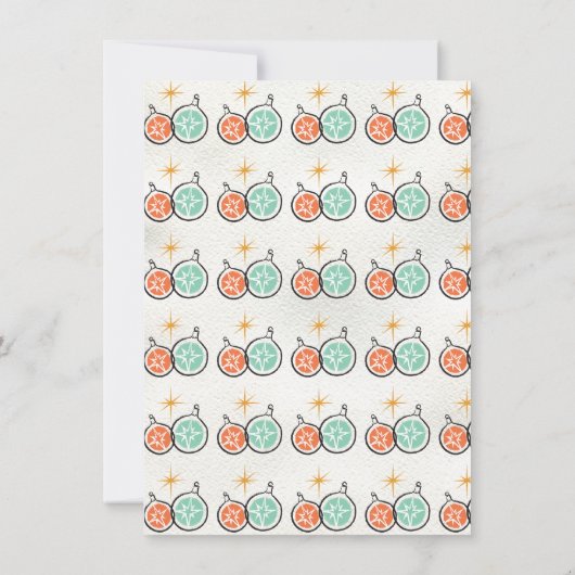 Doodle Sketch Retro Weihnachtscocktail Party Einladung (Rückseite)