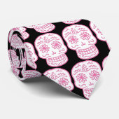 Doodle Skull Krawatte (Gerollt)