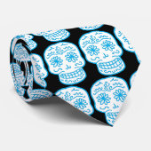 Doodle Skull Krawatte (Gerollt)