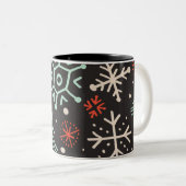 Doodle Snowflake Tasse (VorderseiteRechts)