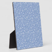 Doodle Snowflakes auf blauem Hintergrund Fotoplatte (Seite)
