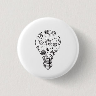 Doodle Solar System in Bulb Button