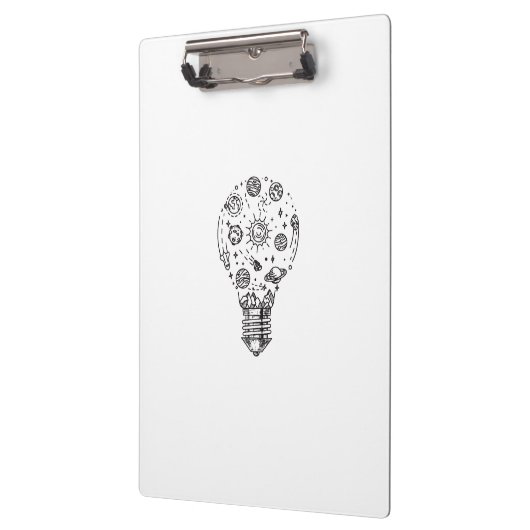 Doodle Solar System in Bulb Klemmbrett (Links)