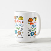Doodle Spaß Labor Day Kaffeetasse (VorderseiteRechts)