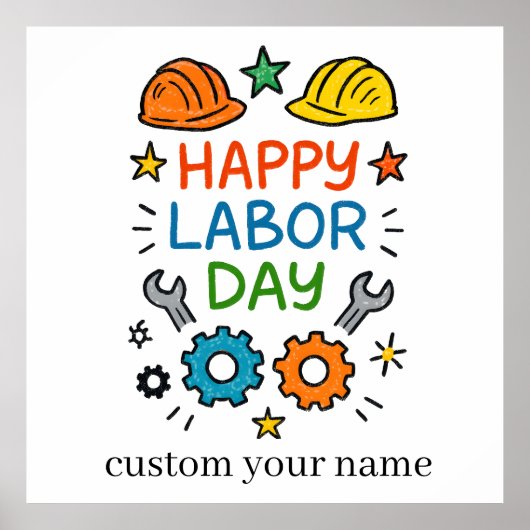 Doodle Spaß Labor Day Poster (Vorne)