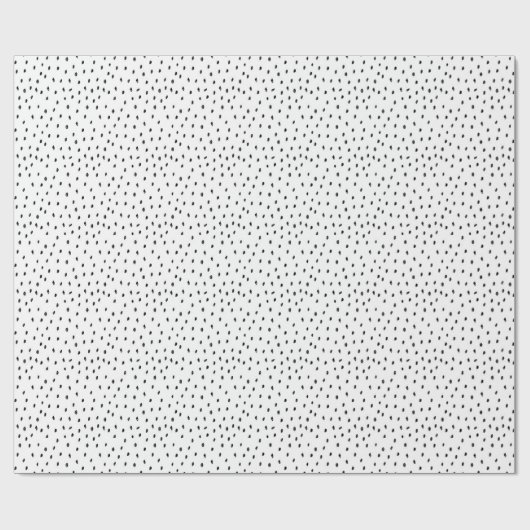 Doodle Spot Schwarz-Weiß-Muster Geschenkpapier (Flach)