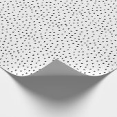 Doodle Spot Schwarz-Weiß-Muster Geschenkpapier (Ecke)