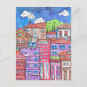 Doodle Stadt. Postkarte (Vorderseite)