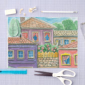 Doodle-Stadt Seidenpapier (Handwerk)