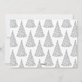 Doodle Star Tree Lila Urlaubskarte Feiertagskarte (Rückseite)