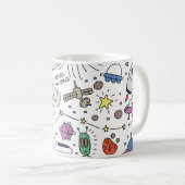 Doodle-Stil, Raum-Thema-Abbildung. Kaffeetasse (VorderseiteRechts)