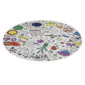 Doodle-Stil, Raum-Thema-Abbildung. Schneidebrett (Ecke)