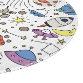 Doodle-Stil, Raum-Thema-Abbildung. Schneidebrett (Ecke)