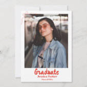 Doodle Style Handgezeichneter Abschluss Einladung (Rückseite)