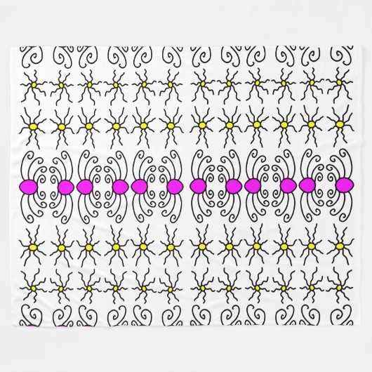 Doodle Sun Fleecedecke (Vorderseite (Horizontal))