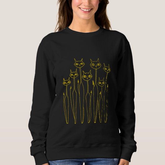 Doodle Sweatshirt (schwarz-Hand gezeichnet) (Vorderseite)