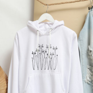 Doodle Sweatshirt (weiß- von Hand gezeichnet)