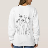 Doodle Sweatshirt (weiß- von Hand gezeichnet) (Rückseite)