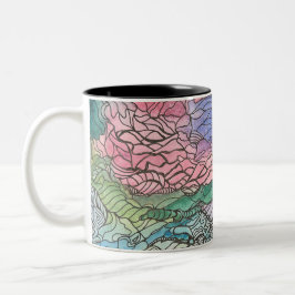 Doodle-Tasse von Jill Zweifarbige Tasse