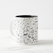 Doodle-Tasse Zweifarbige Tasse (Vorderseite Links)