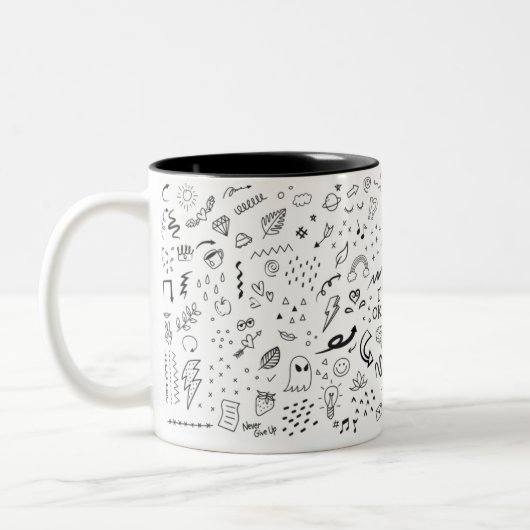 Doodle-Tasse Zweifarbige Tasse (Links)