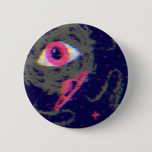 Doodle-Taste für die Glitch-Ästhetik des kosmische Button
