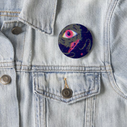 Doodle-Taste für die Glitch-Ästhetik des kosmische Button (Beispiel)
