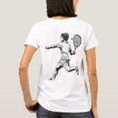 "Doodle Tennis Player in Action T - Shirt" T-Shirt (Rückseite)