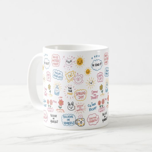 Doodle Thinghts: Prints, die Volumes von Posi spre Kaffeetasse (Vorderseite Links)
