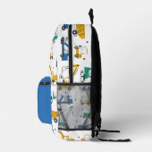 Doodle Transporation Trucks Bedruckter Rucksack (Rechts)