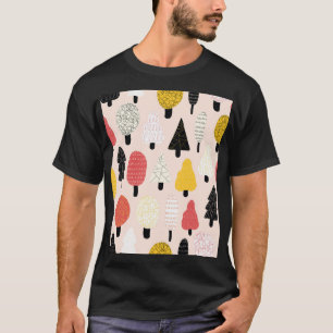 Doodle Trees: Vintage, Abstrakte Natur. T-Shirt