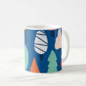 Doodle Trees: Vintage Kinder Hintergrund. Kaffeetasse (VorderseiteRechts)