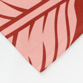 Doodle Tropical Blätter: Dunkel von Hand Gezeichne Fleecedecke (Ecke)