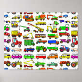 Doodle Trucks Vans and Automobile Poster (Vorne)