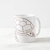 Doodle Turtle Coffee Tasse (VorderseiteRechts)