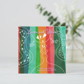 Doodle two women and love einladung (Stehend Vorderseite)