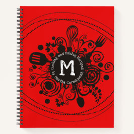 Doodle-Utensilien personalisiertes Kochbuch Notizblock