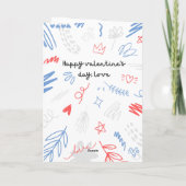 Doodle valentines day cards karte (Rückseite)